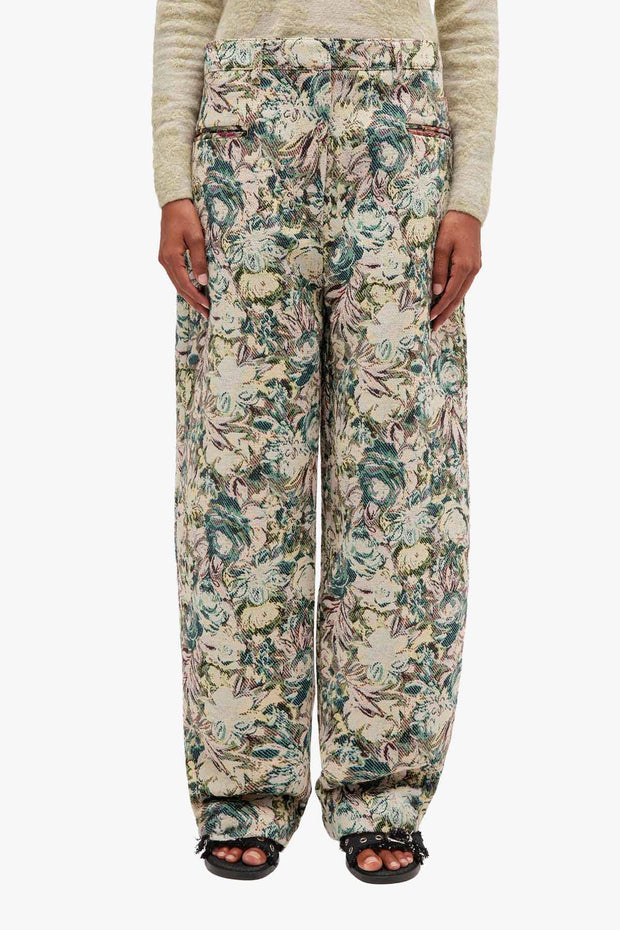 Printed Stretched Cotton Pants