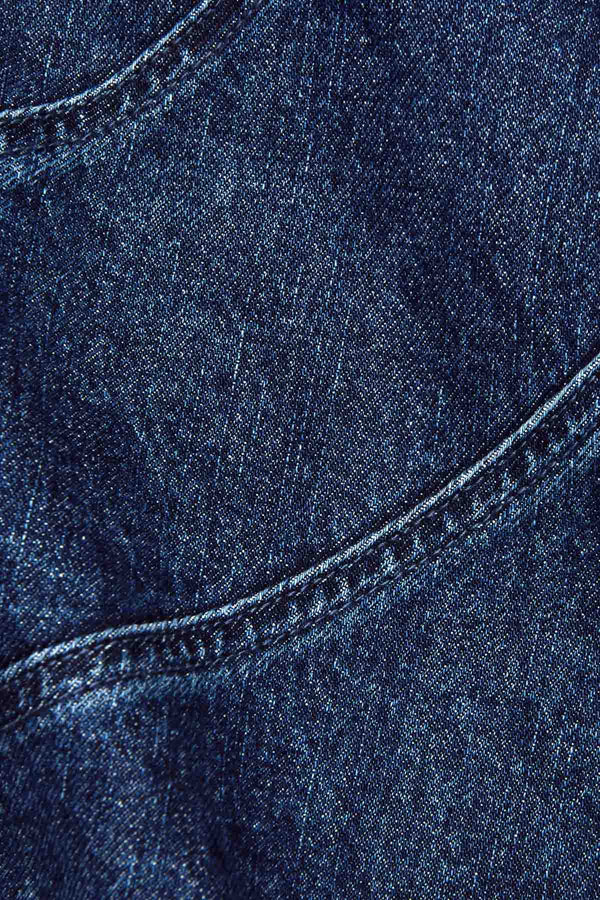 Flared Denim Mini Skirt