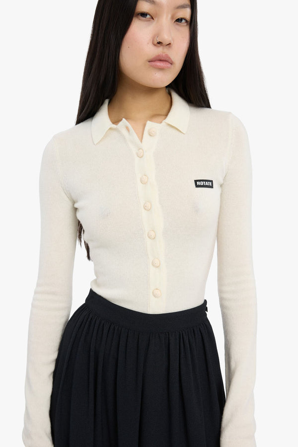 Knitted Polo Top