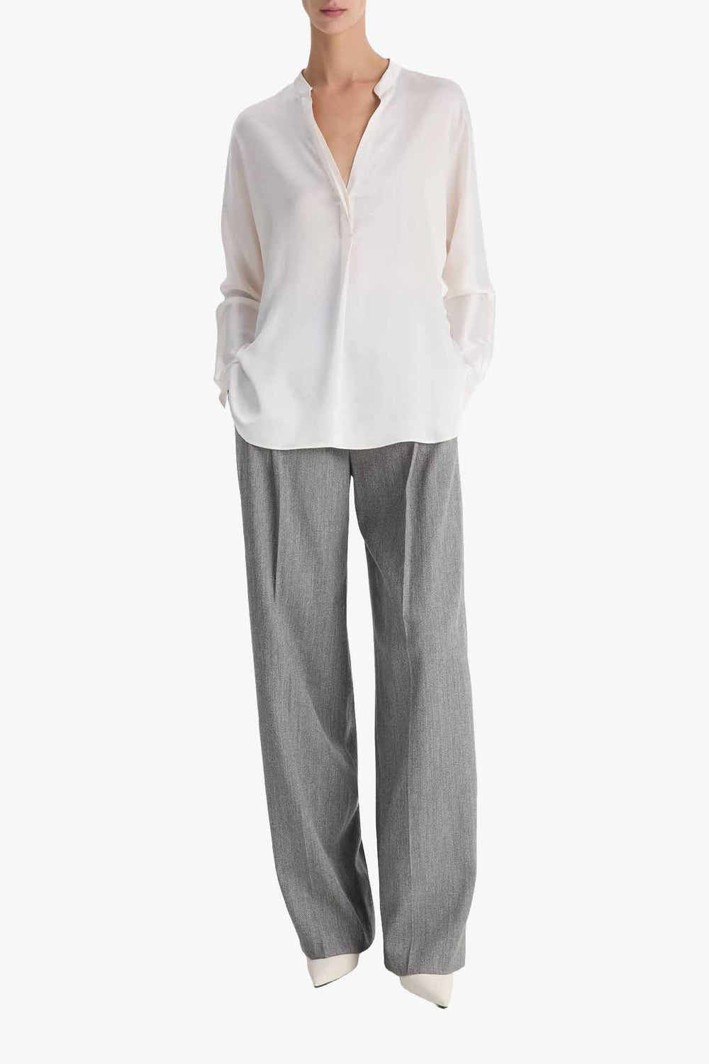 Band Collar Blouse