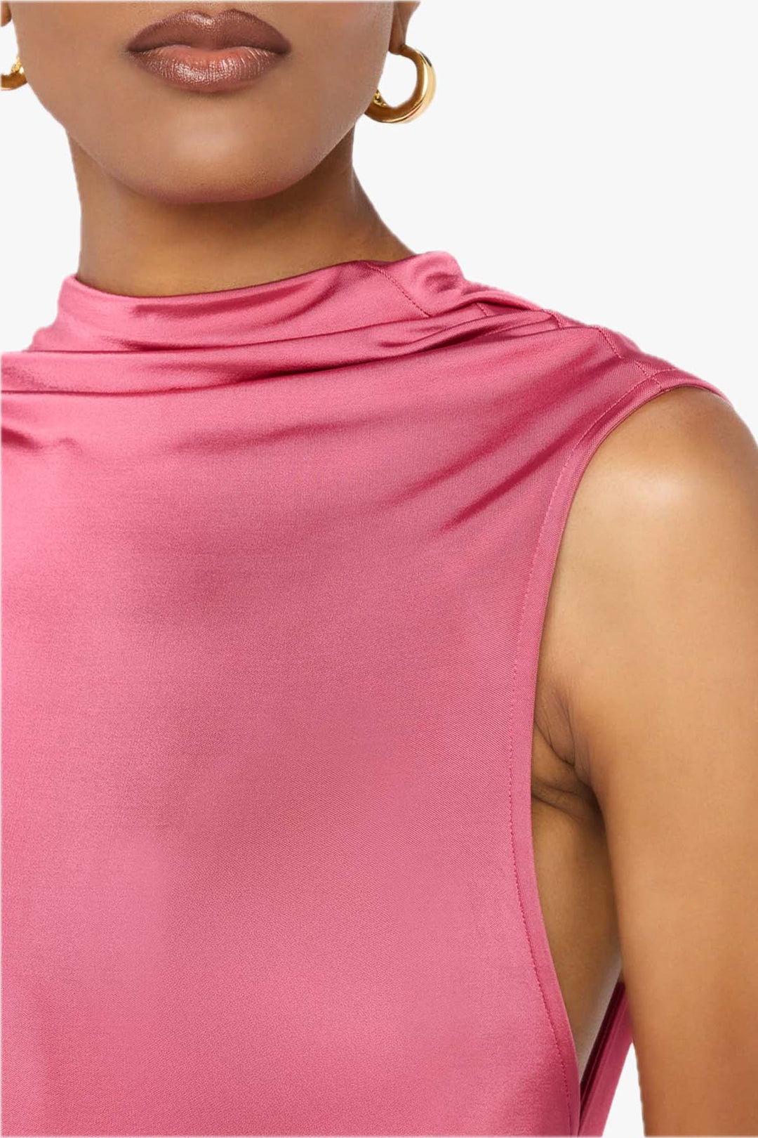 花柄★カットアウト★クレポン★ワンピース★ VICTORIA BECKHAM 当日発送】パイピングハイネック花柄ラメレースワンピースドレス