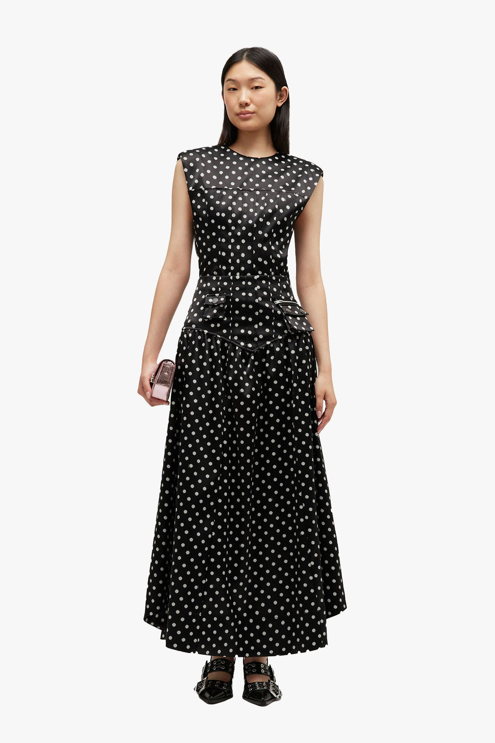 Printed Double Satin Corset Top