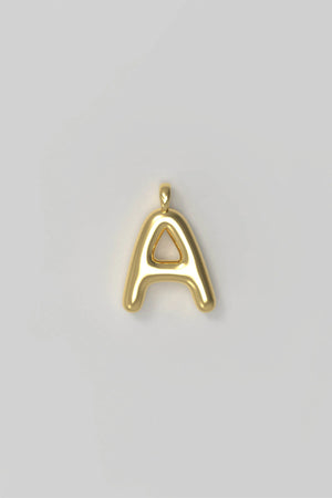 Letter charm Small A - Gold plated