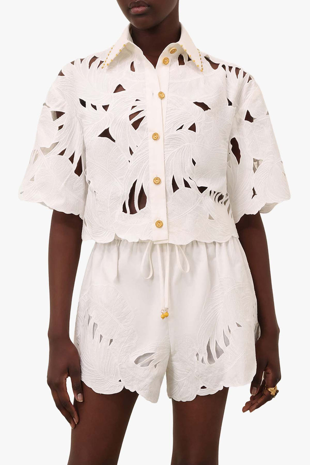 Mahon Embroidered Crop Shirt