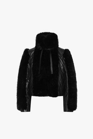Faux Fur Leather Jacket