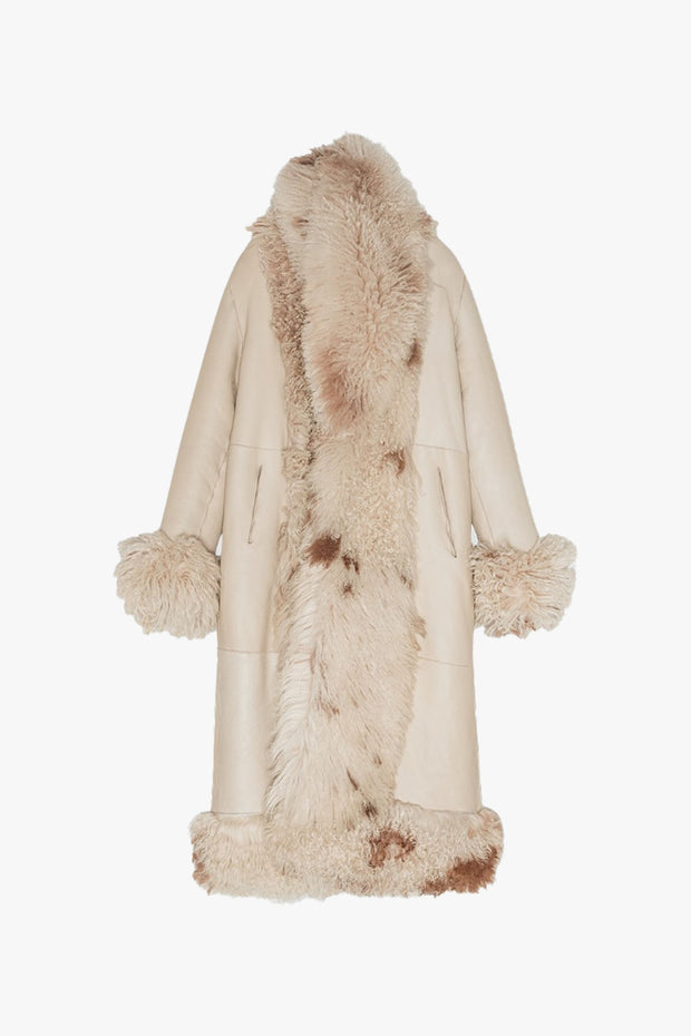 Long Hair Shearling Coat
