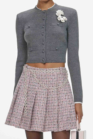 Crochet flower cardigan