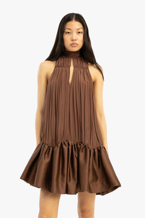Gathered Mini Dress