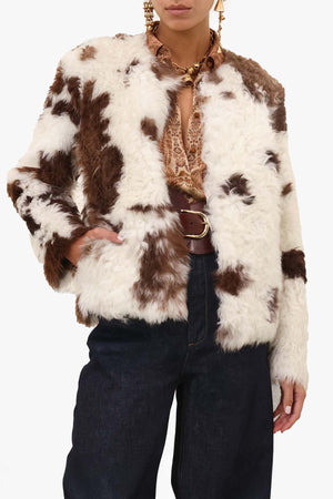 Hypnotic Spot Shearling Jacket
