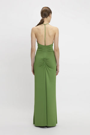 V-neck Ruched Cami Gown