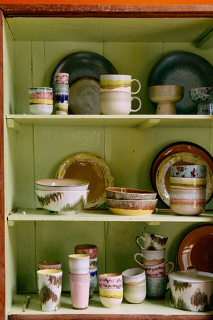 70's Ceramics Cafe Cups Set Of 4