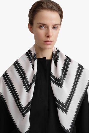 Striped Cotton Silk Bandana