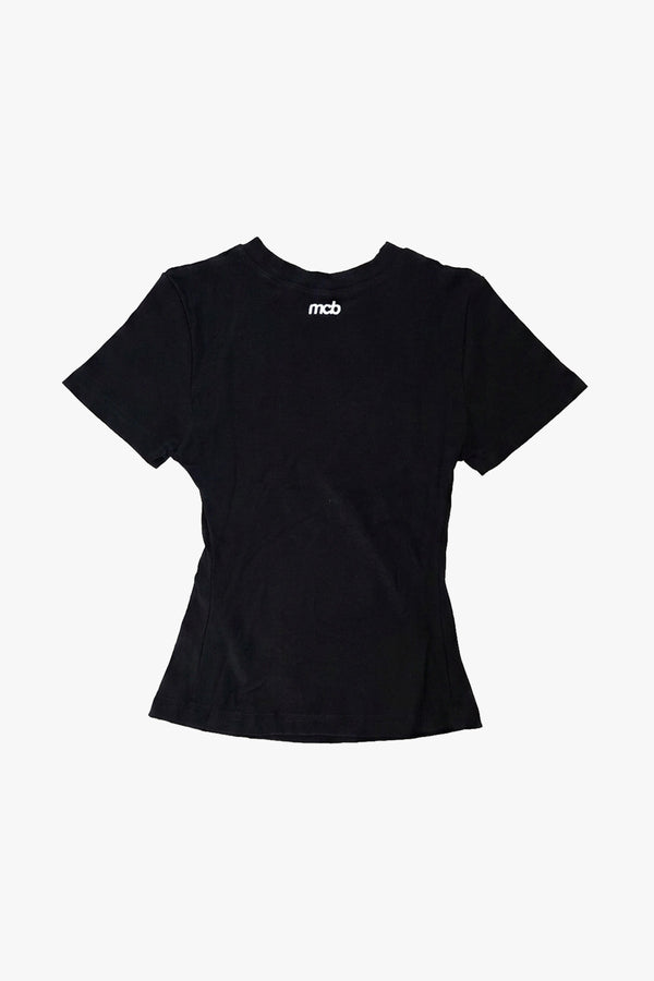 Ribbed T-shirt Black
