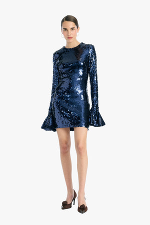Sequins Ls Mini Dress