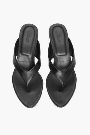 Kitten Heel Leather Mule