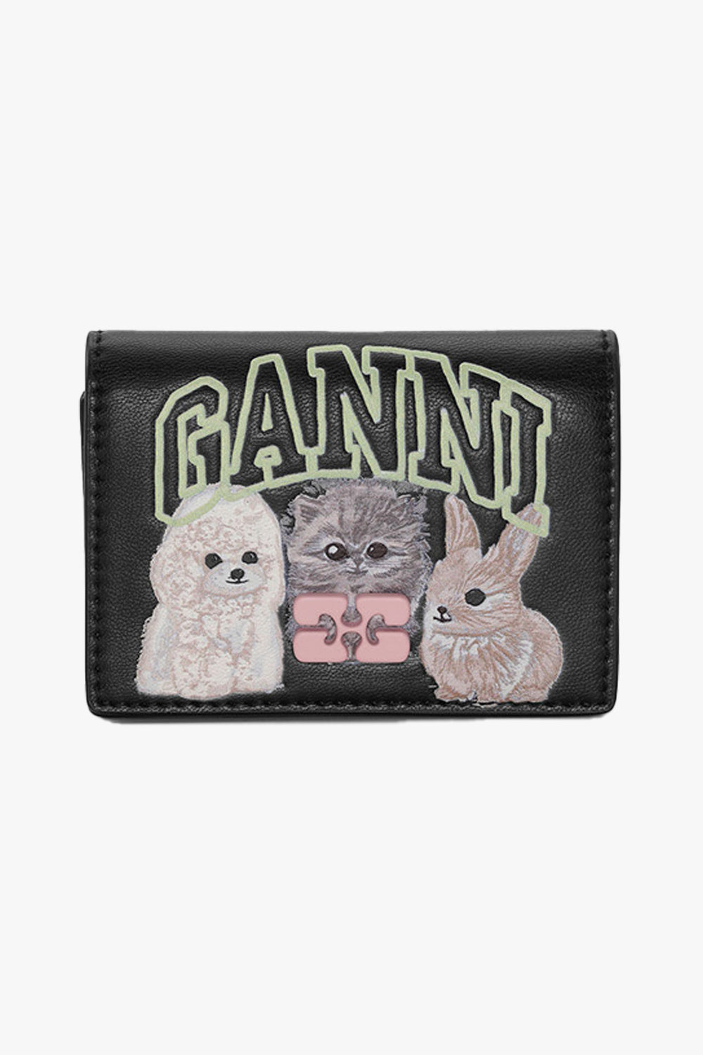 Ganni Bou Card Hoder With Flap Animals