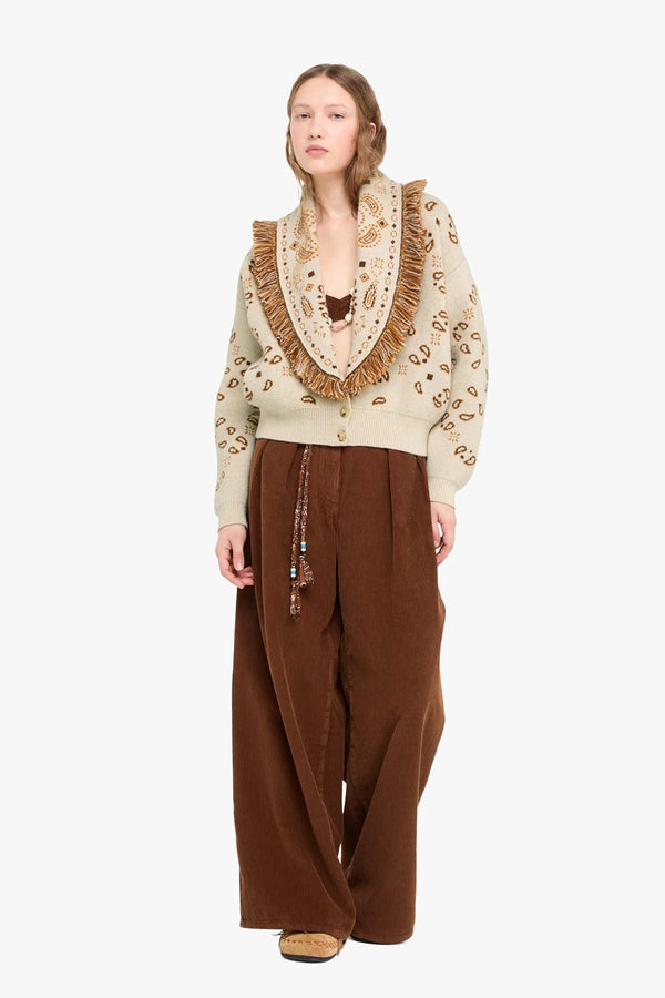 Bandana Jacquard Cardi Bomber Canvas Multi