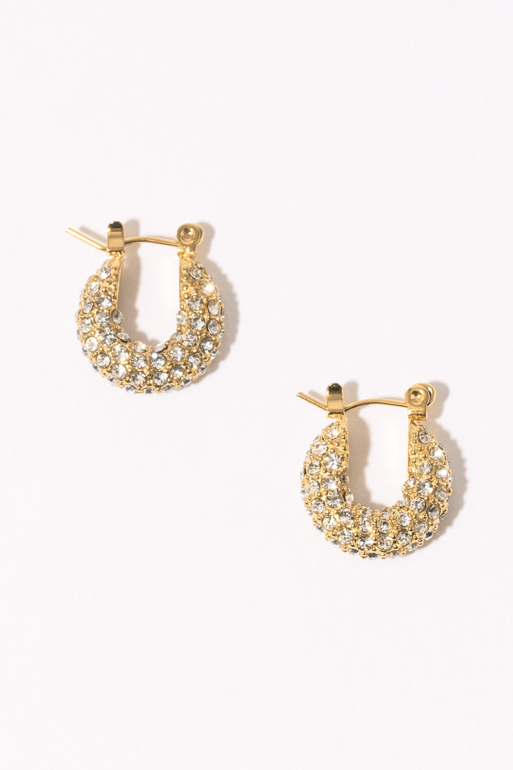 Tiny Diamond Hoops