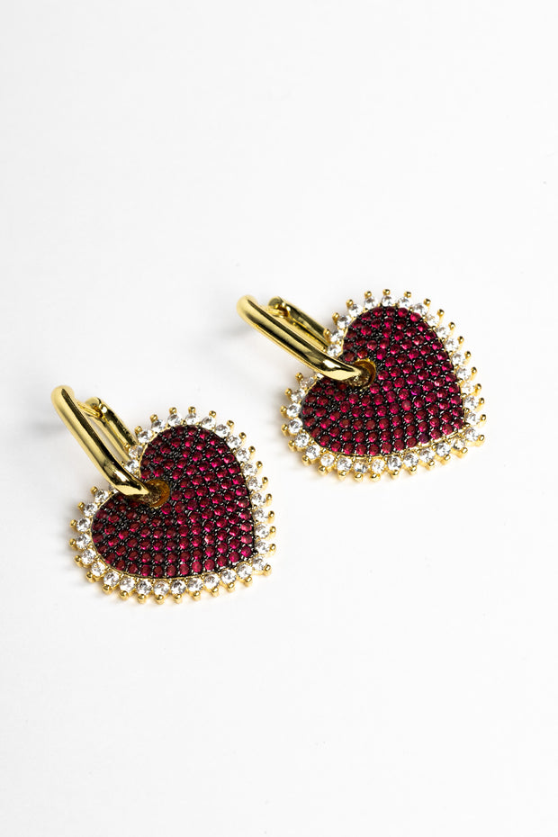 velvet heart earring