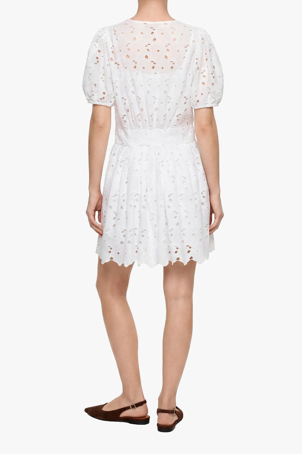 Broderie Anglaise Puffed Dress