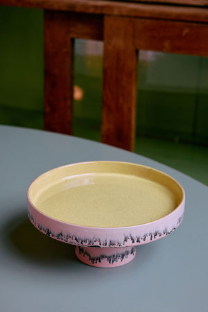 70's Ceramics Bowl On Base