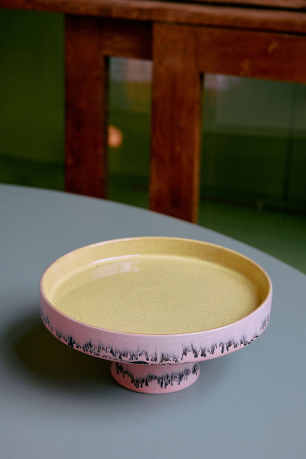 70's Ceramics Bowl On Base