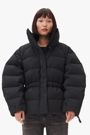 Tech Seersucker Oversized Puffer Jacket