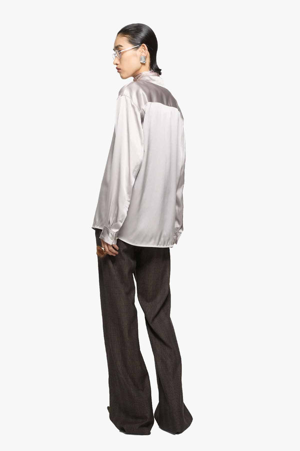 Fluid Silk Satin Shirt