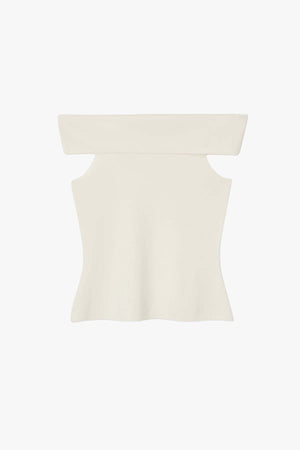 Compact Knit Off Shoulder Top