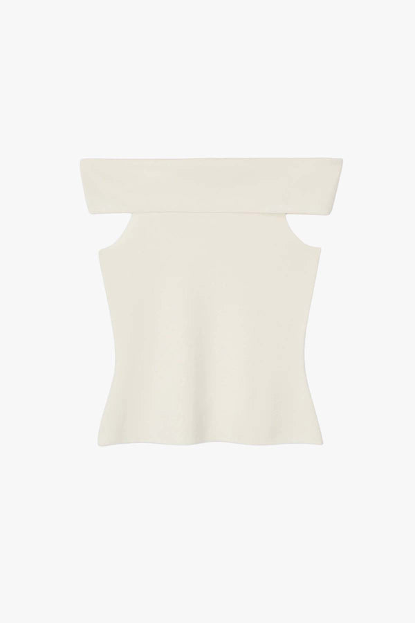Compact Knit Off Shoulder Top