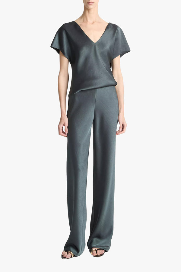 High Waist Fluid Satin