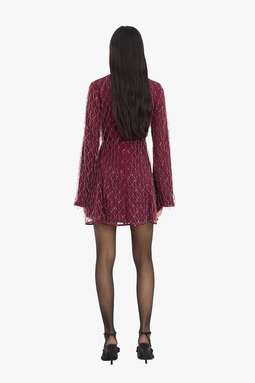 Sequins Mini Flared Dress