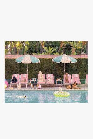 Gray Malin Dogs At The Beverly Hills Hotel 2 - Sided 500 Piece Puzzle