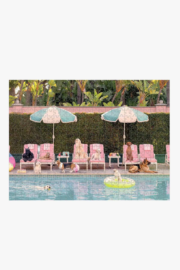 Gray Malin Dogs At The Beverly Hills Hotel 2 - Sided 500 Piece Puzzle