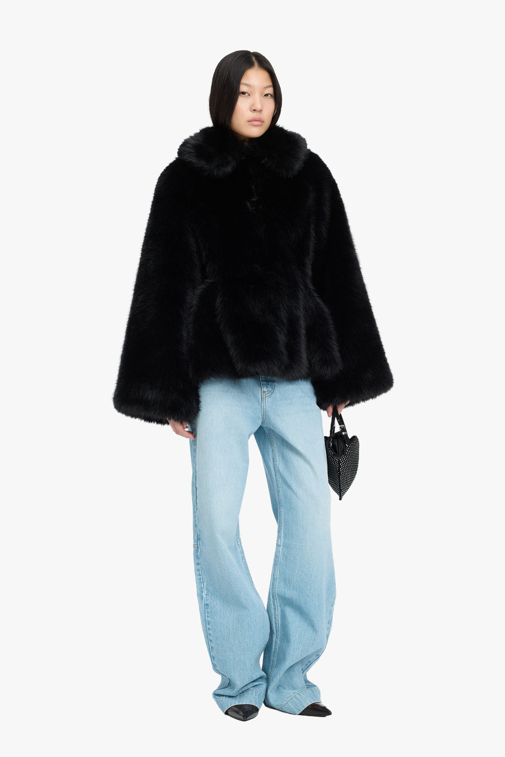 Faux Fur Flared Jacket
