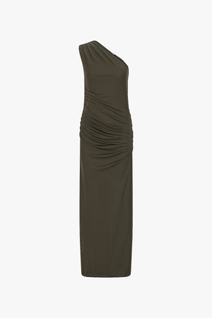 Draped One Shoulder Dress