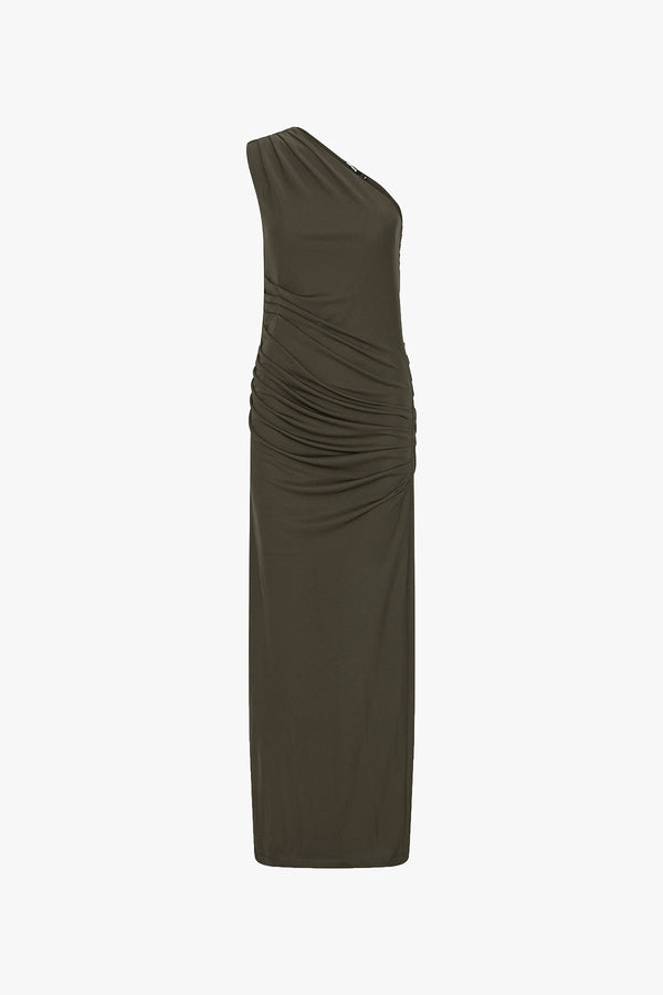Draped One Shoulder Dress