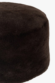 Shearling Pillbox Hat