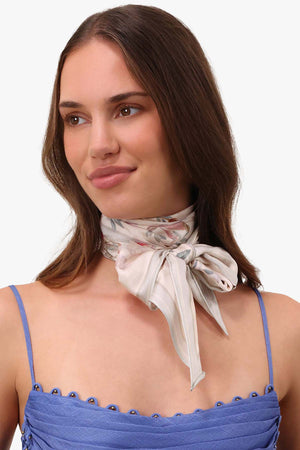 Printed Silk Neck Scarf