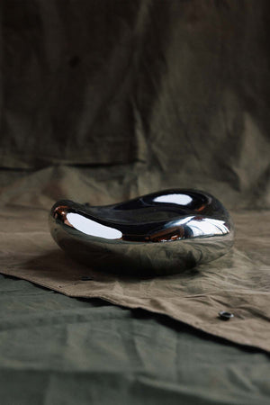 Gleam Glass Bowl Chrome