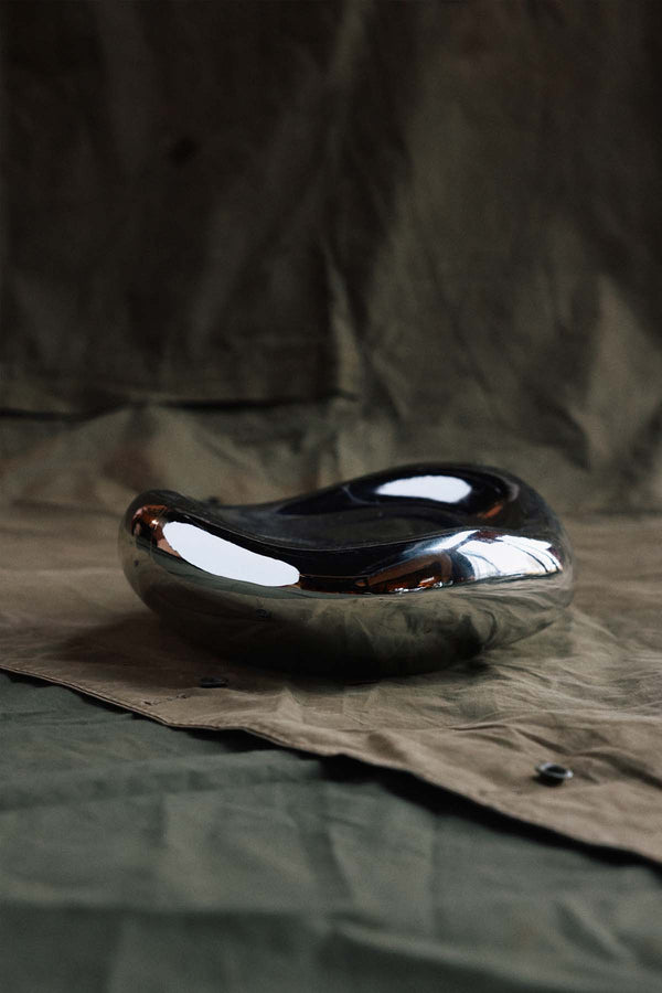 Gleam Glass Bowl Chrome