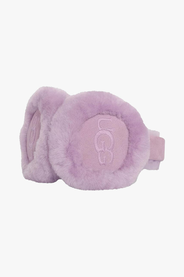 W Sheepskin Embroidery Earmuff