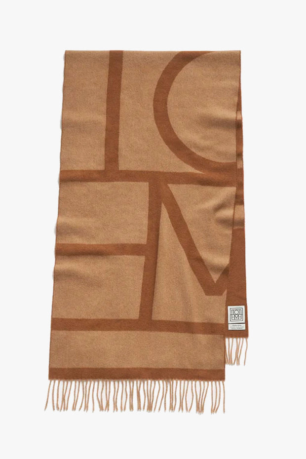 Monogram Jacquard Wool Scarf