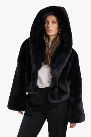 Black Faux Fur Jacket 13