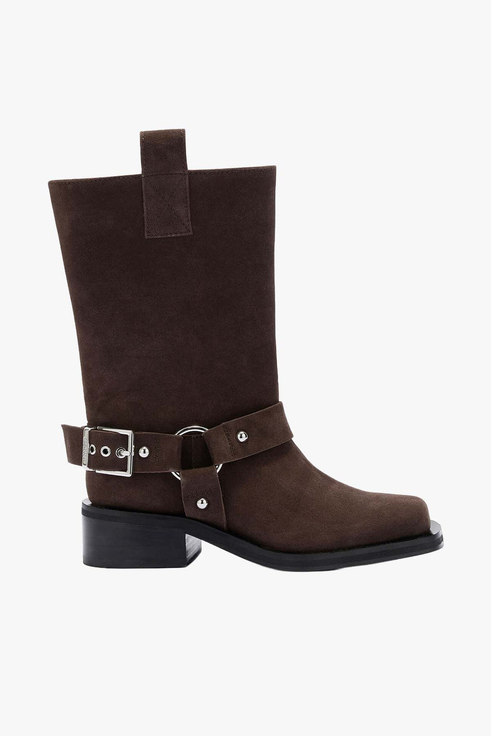 Mid Shaft Biker Boot Recycled Suede Pelinova