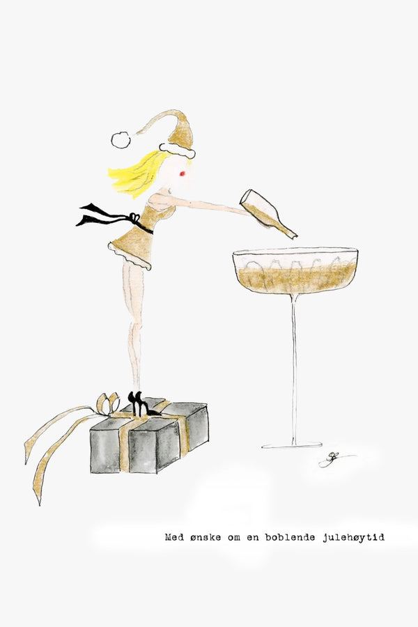 Christmas card Small - Boblende julehøytid