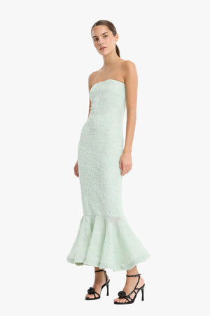 Flower Mesh Flounce Dress