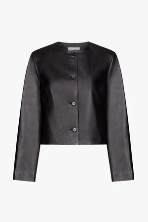 Raho Cropped Leather Jacket