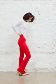 Flare Tights Long Red