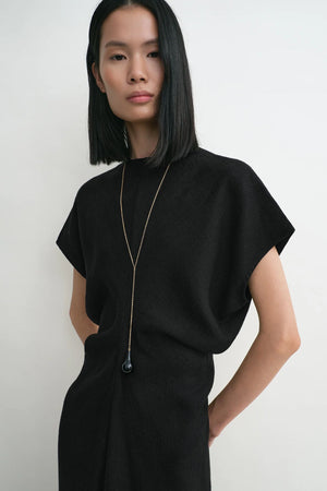 Linen blend Slouch Waist Dress